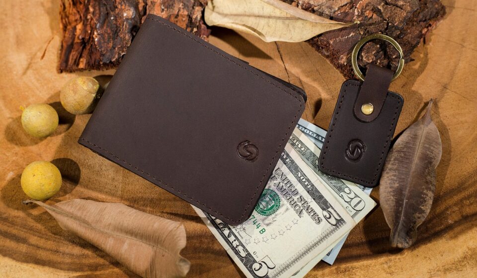 wallet, money, flat lay, dried leaves, cash, bills, dollars, hunter money clip wallet, hunter wallet, hand crafted wallet, wallet, wallet, wallet, wallet, wallet, money