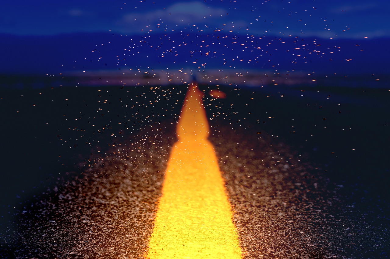 road, path, light, mica, shining, clouds, eve, mood, determination, future, landscape, nature, goal, to travel, horizon, direction, asphalt, scenic, freedom, route, evening atmosphere, wide angle, blue, determination, determination, determination, determination, determination, goal, wide angle